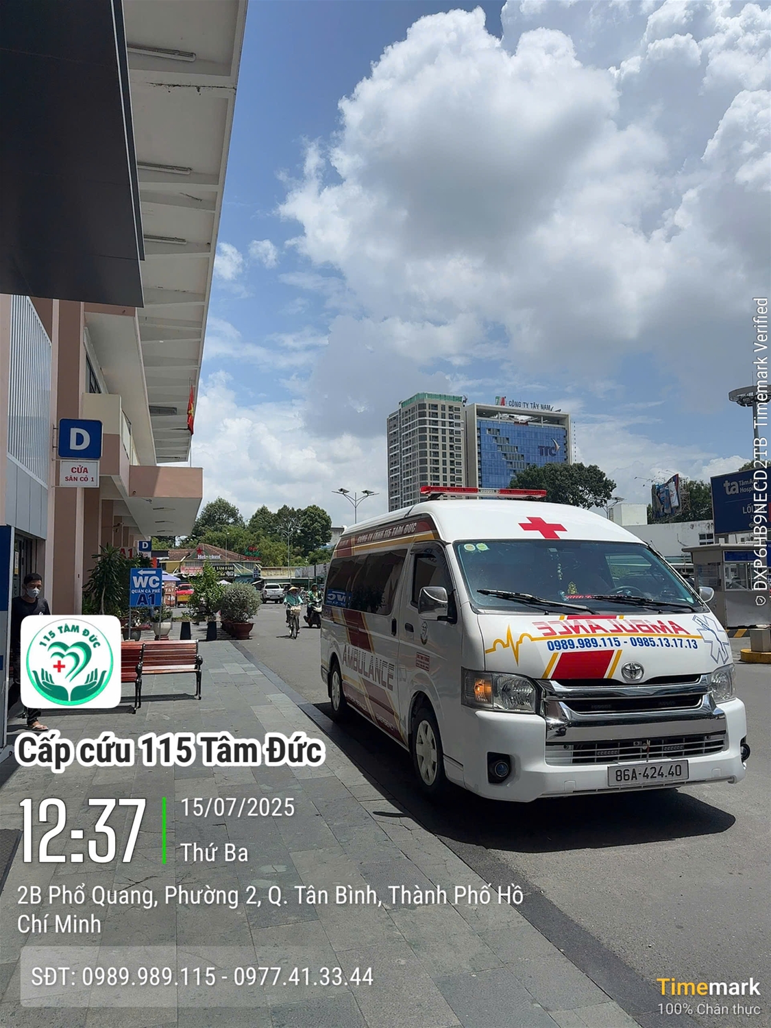 Xe cứu thương Phan Thiết 115 Tâm Đức